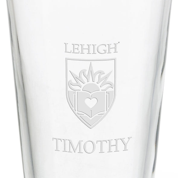 Lehigh University 16 oz Pint Glass Shot #3