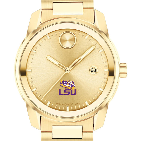 Louisiana State University Men&#39;s Movado BOLD Gold with Date Window Shot #1