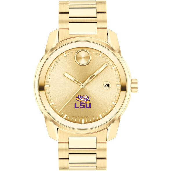 Louisiana State University Men&#39;s Movado BOLD Gold with Date Window Shot #2