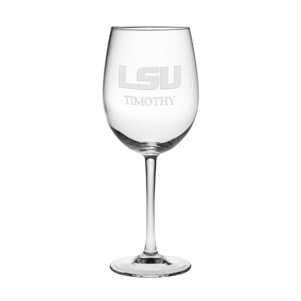 Louisiana State University Red Wine Glasses - Made in the USA Shot #1