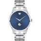 Louisville Men's Movado Collection Stainless Steel Watch with Blue Dial Shot #2