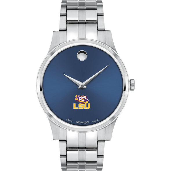 LSU Men&#39;s Movado Collection Stainless Steel Watch with Blue Dial Shot #2