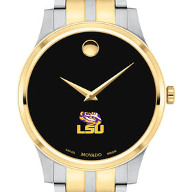 LSU Men&#39;s Movado Collection Two-Tone Watch with Black Dial Shot #1