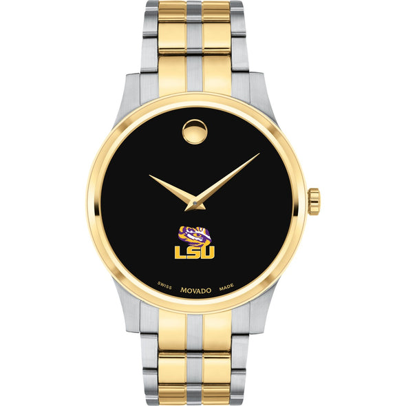 LSU Men&#39;s Movado Collection Two-Tone Watch with Black Dial Shot #2