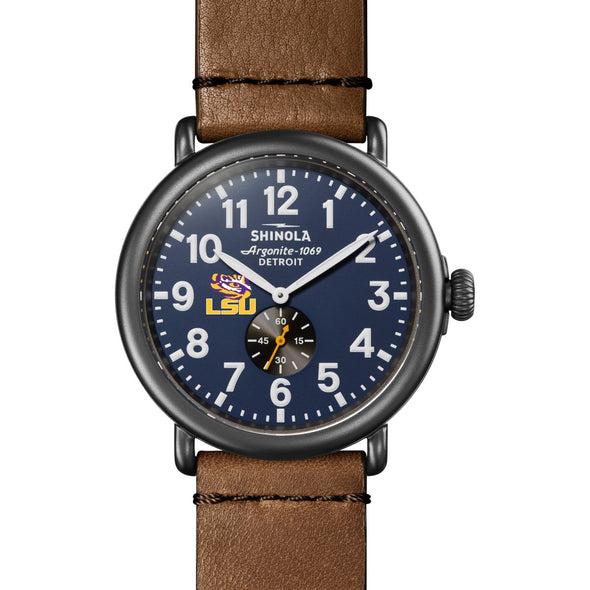 LSU Shinola Watch, The Runwell 47 mm Midnight Blue Dial Shot #2