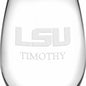 LSU Stemless Wine Glasses Made in the USA Shot #3