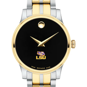 LSU Women&#39;s Movado Collection Two-Tone Watch with Black Dial Shot #1