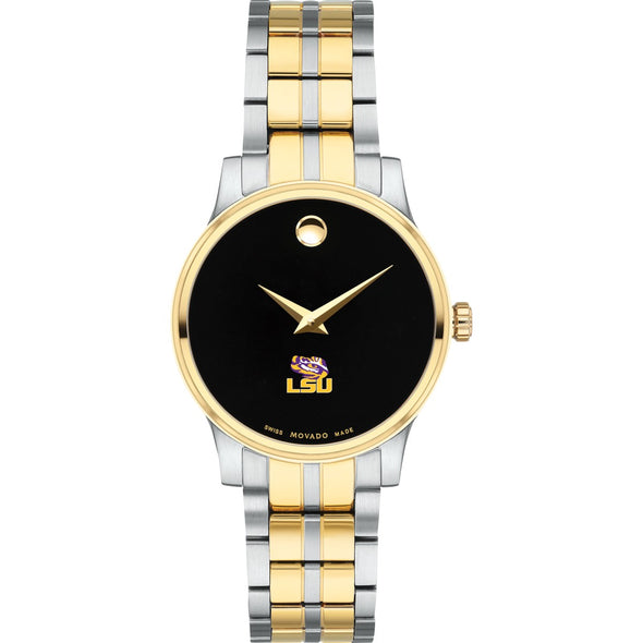 LSU Women&#39;s Movado Collection Two-Tone Watch with Black Dial Shot #2