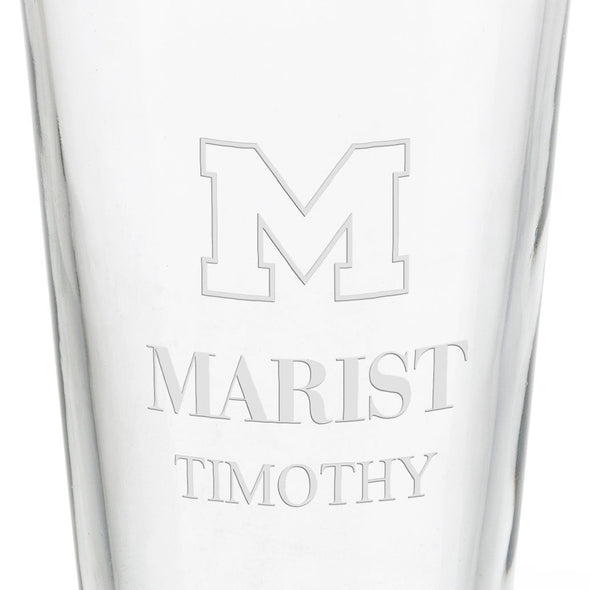 Marist College 16 oz Pint Glass Shot #3