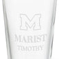 Marist College 16 oz Pint Glass Shot #3