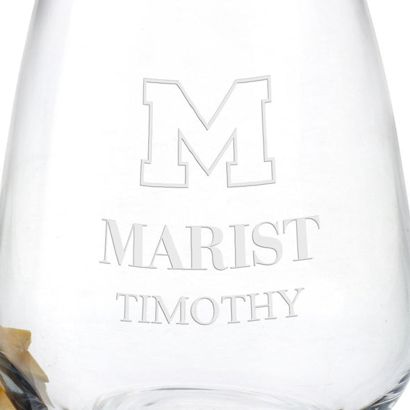 Marist Stemless Wine Glasses Shot #3