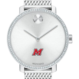 Marist Women&#39;s Movado Bold with Crystal Bezel &amp; Mesh Bracelet Shot #1