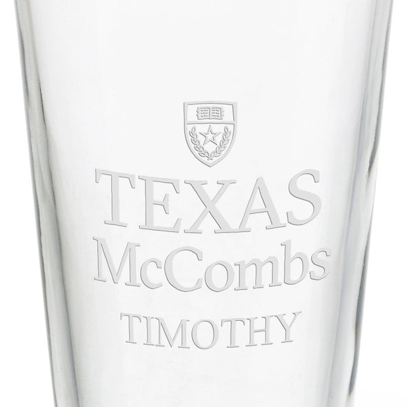 McCombs School of Business 16 oz Pint Glass Shot #3