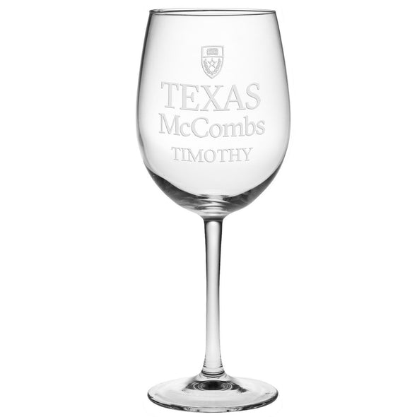 McCombs School of Business Red Wine Glasses - Made in the USA Shot #2