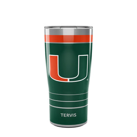 Miami Hurricanes 20 oz. Stainless Steel Tervis Tumblers with Slider Lids - Set of 2 Shot #1