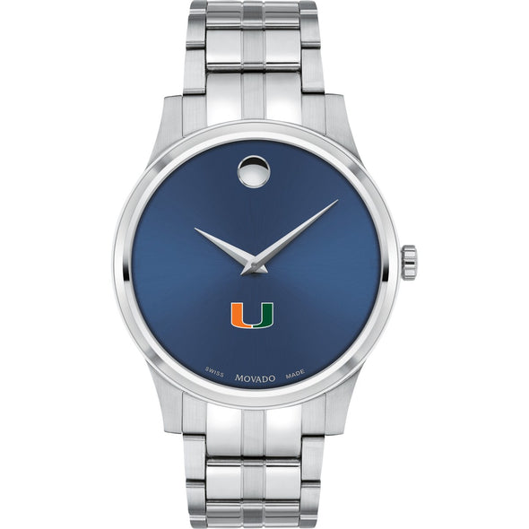 Miami Men&#39;s Movado Collection Stainless Steel Watch with Blue Dial Shot #2