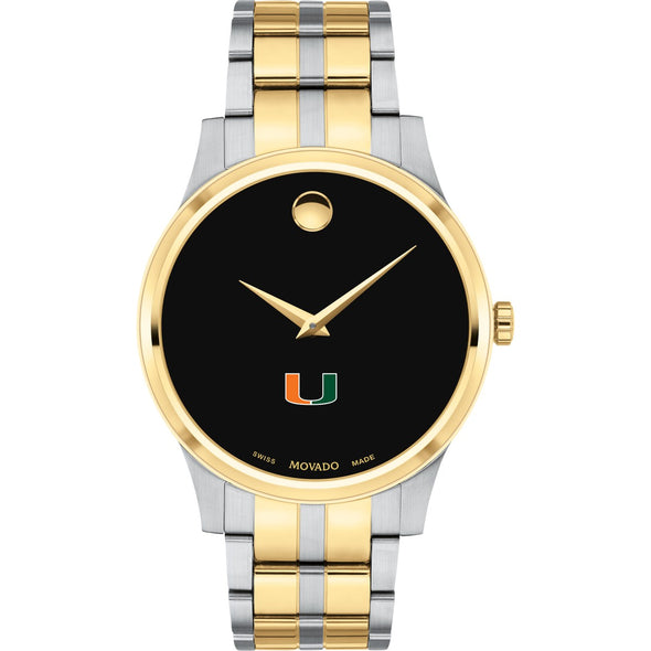 Miami Men&#39;s Movado Collection Two-Tone Watch with Black Dial Shot #2