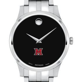 Miami University Men&#39;s Movado Collection Stainless Steel Watch with Black Dial Shot #1