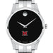 Miami University Men's Movado Collection Stainless Steel Watch with Black Dial