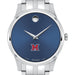 Miami University Men's Movado Collection Stainless Steel Watch with Blue Dial