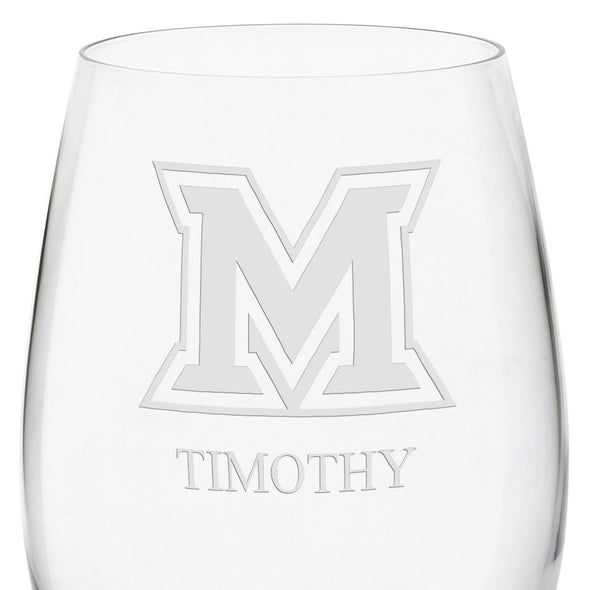 Miami University Red Wine Glasses Shot #3