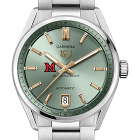 Miami University Women&#39;s TAG Heuer Steel Carrera with Green Dial Shot #1