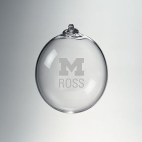 Michigan Ross Glass Ornament by Simon Pearce Shot #1