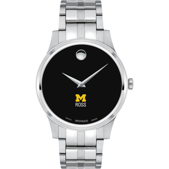 Michigan Ross Men&#39;s Movado Collection Stainless Steel Watch with Black Dial Shot #2