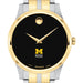 Michigan Ross Men's Movado Collection Two-Tone Watch with Black Dial