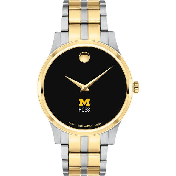 Michigan Ross Men&#39;s Movado Collection Two-Tone Watch with Black Dial Shot #2