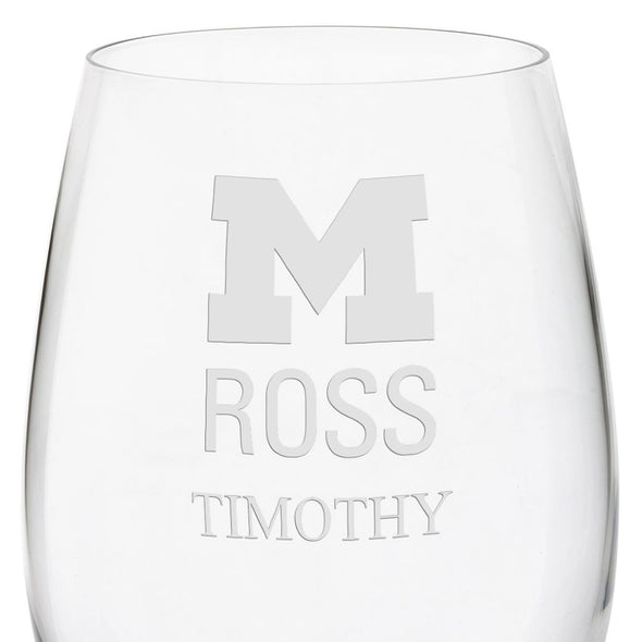 Michigan Ross Red Wine Glasses Shot #3