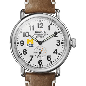 Michigan Ross Shinola Watch, The Runwell 41 mm White Dial Shot #1