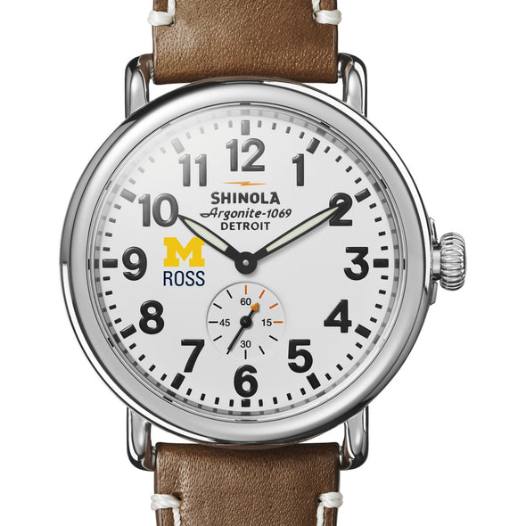 Michigan Ross Shinola Watch, The Runwell 41 mm White Dial Shot #1