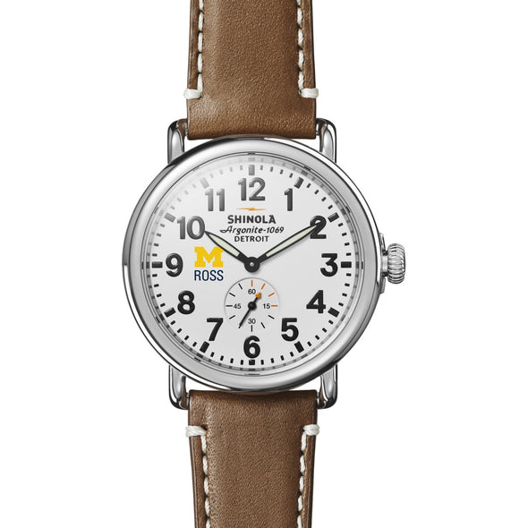 Michigan Ross Shinola Watch, The Runwell 41 mm White Dial Shot #2