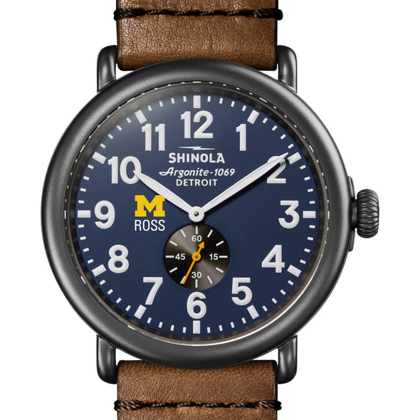 Michigan Ross Shinola Watch, The Runwell 47 mm Midnight Blue Dial Shot #1