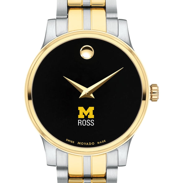 Michigan Ross Women&#39;s Movado Collection Two-Tone Watch with Black Dial Shot #1