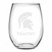 Michigan State Stemless Wine Glasses Made in the USA