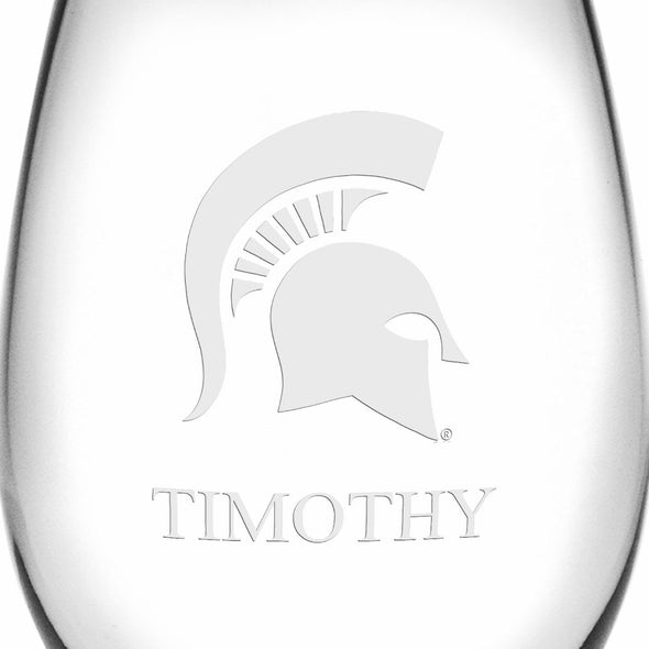 Michigan State Stemless Wine Glasses Made in the USA Shot #3