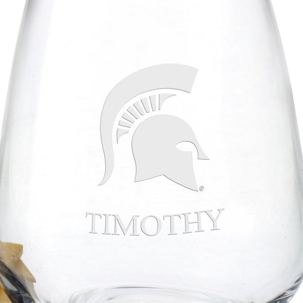 Michigan State Stemless Wine Glasses Shot #3