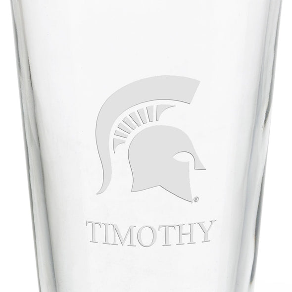 Michigan State University 16 oz Pint Glass Shot #3