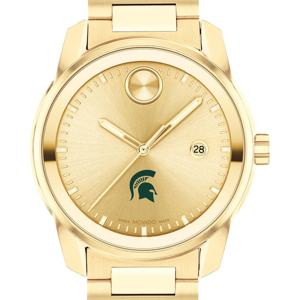 Michigan State University Men&#39;s Movado BOLD Gold with Date Window Shot #1