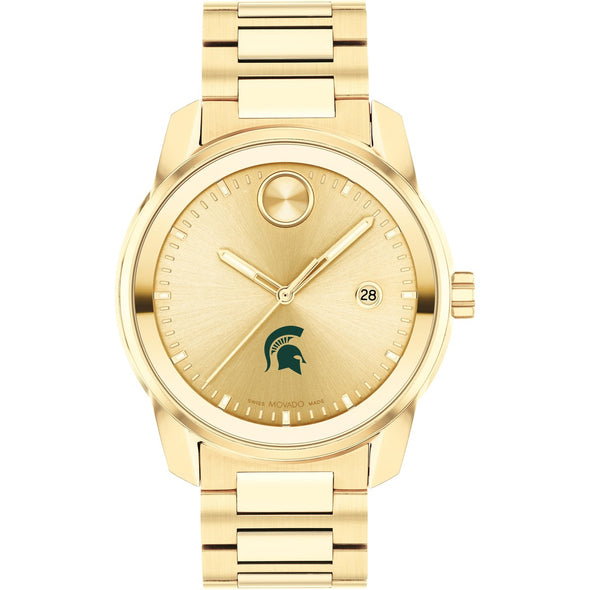 Michigan State University Men&#39;s Movado BOLD Gold with Date Window Shot #2