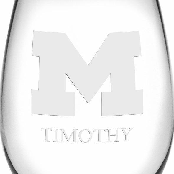 Michigan Stemless Wine Glasses Made in the USA Shot #3