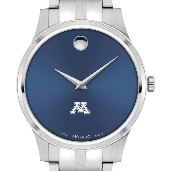 Minnesota Men&#39;s Movado Collection Stainless Steel Watch with Blue Dial Shot #1