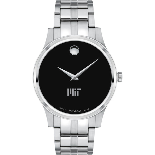 MIT Men&#39;s Movado Collection Stainless Steel Watch with Black Dial Shot #2