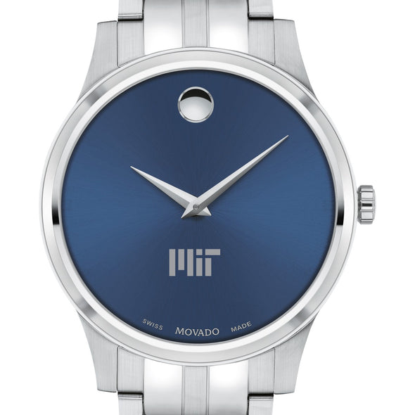 MIT Men&#39;s Movado Collection Stainless Steel Watch with Blue Dial Shot #1