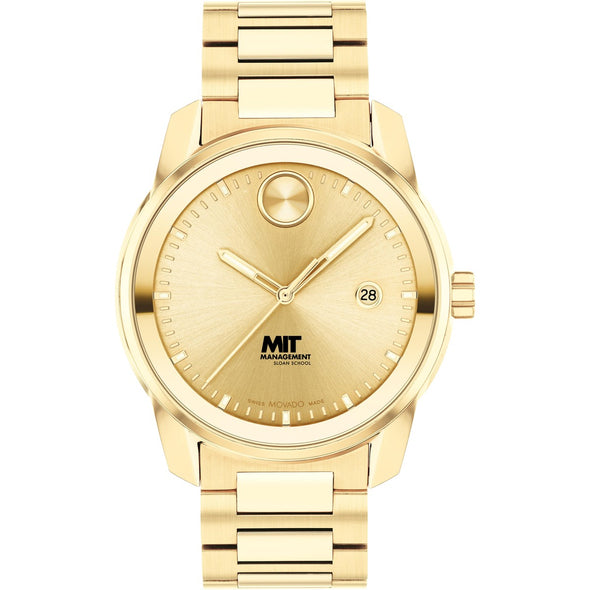 MIT Sloan School of Management Men&#39;s Movado BOLD Gold with Date Window Shot #2