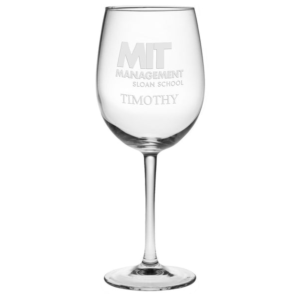 MIT Sloan School of Management Red Wine Glasses - Made in the USA Shot #2