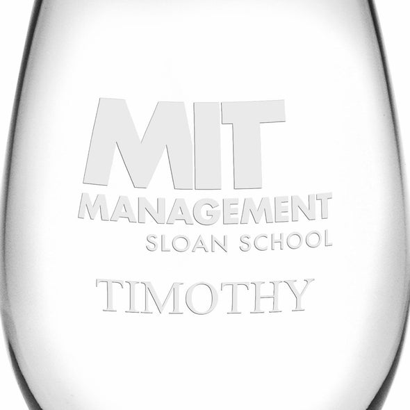 MIT Sloan Stemless Wine Glasses Made in the USA Shot #3