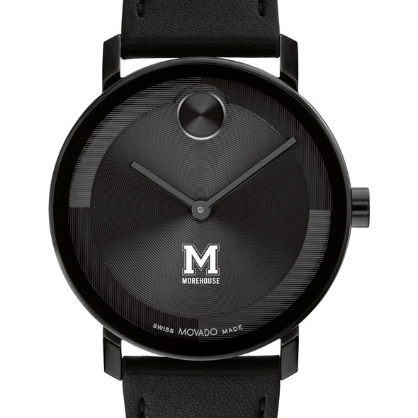 Morehouse College Men&#39;s Movado BOLD with Black Leather Strap Shot #1